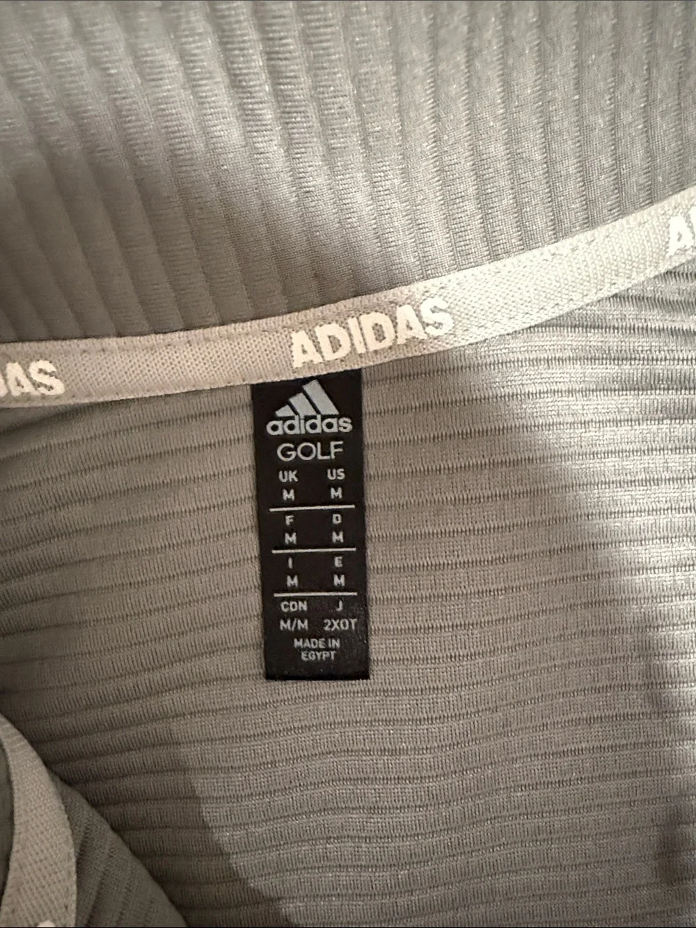 adidas Gray Ribbed Full-Zip Bomber Jacket